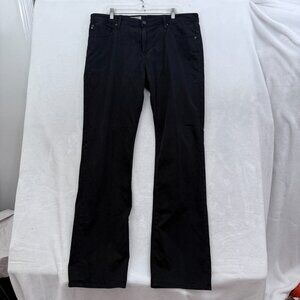 AG Adriano Goldschmied The Protege Pants Mens 38x34 Black Straight Leg Suede